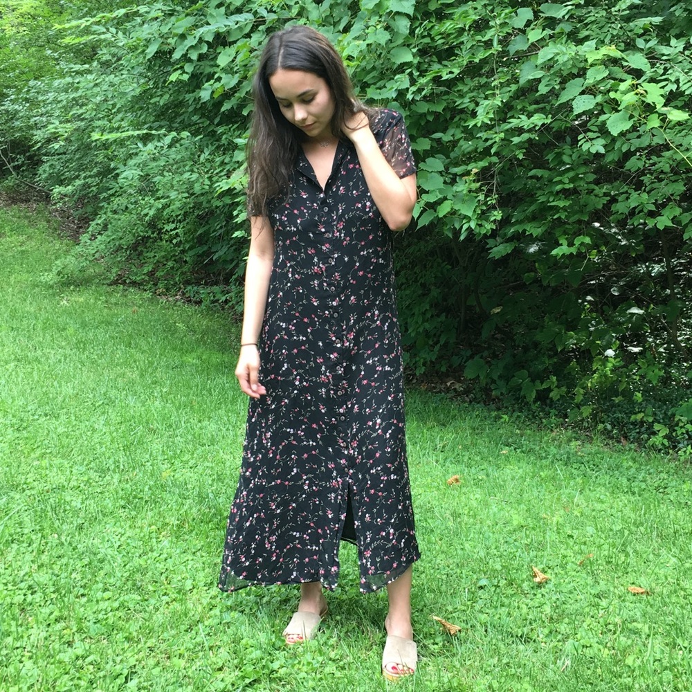 Robbie Bee Long Silk Dress